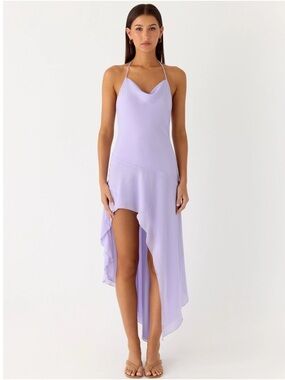 Peppermayo Sunmi Asymmetric Cowl Midi Dress - Lavender NWT